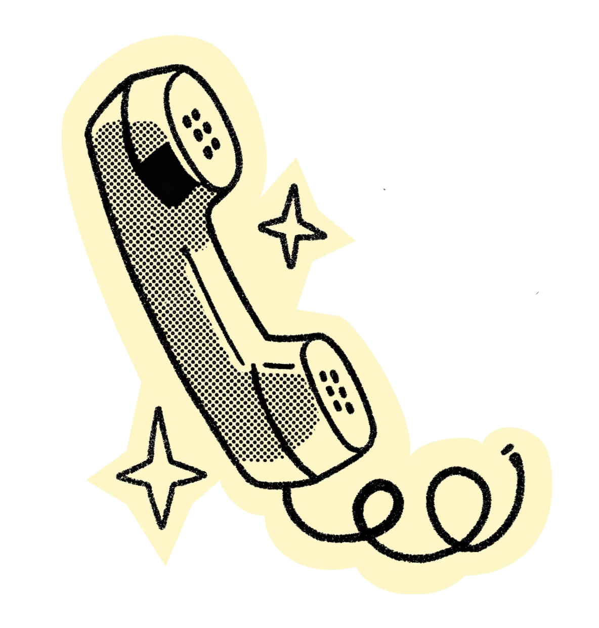 Retro telephone illustration